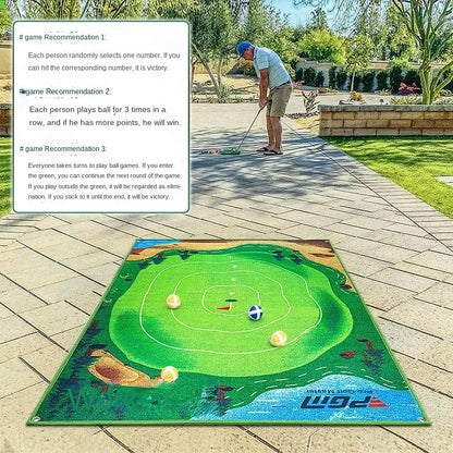 Golf Chipping Practice Pad & Sticky Dart Target Blanket by HitMyNeed