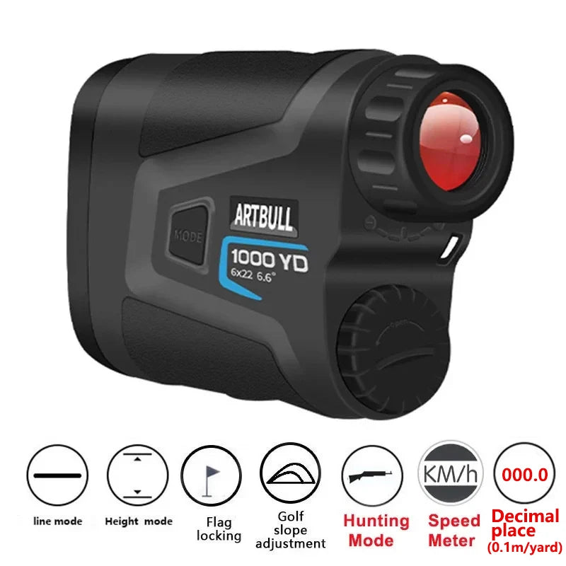 Golf Laser Rangefinder 1000M with Slope & Flag-Lock by HitMyNeed