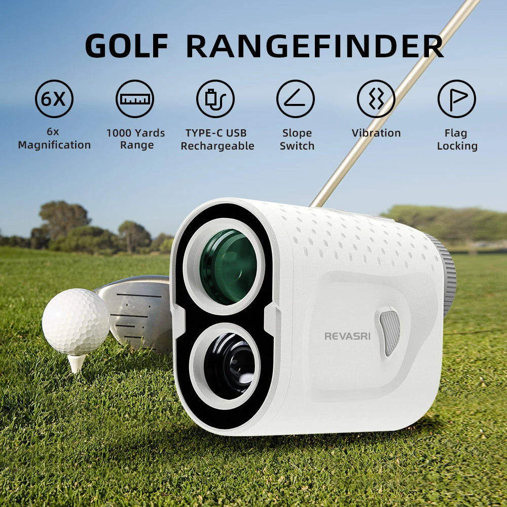 Golf Rangefinder with Slope, 1000 Yards, 6X Magnification by HitMyNeed