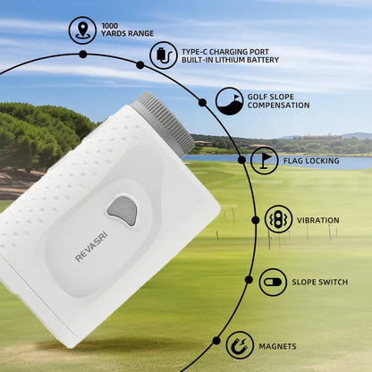 Golf Rangefinder with Slope, 1000 Yards, 6X Magnification by HitMyNeed