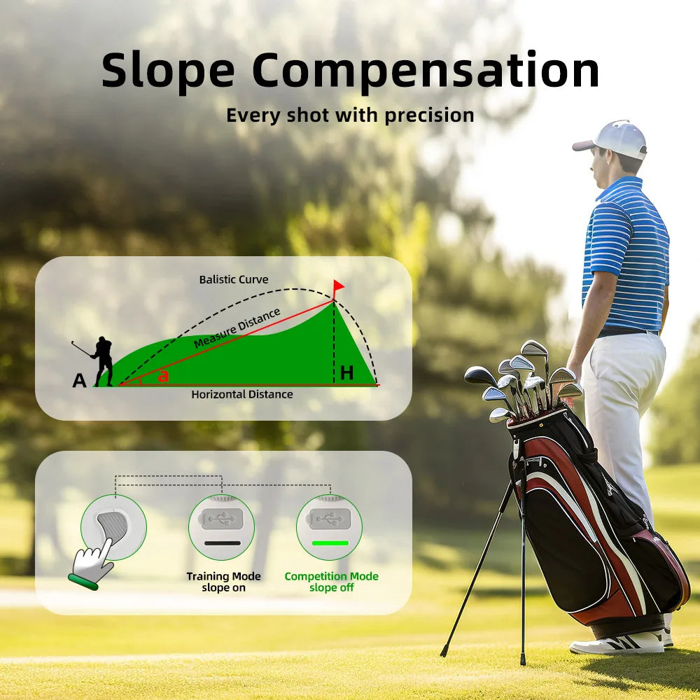 Golf Rangefinder with Slope, 1000 Yards, 6X Magnification by HitMyNeed