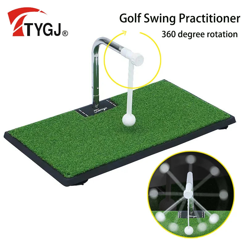 Golf Swing Trainer Mat 360° Indoor Outdoor Practice by HitMyNeed