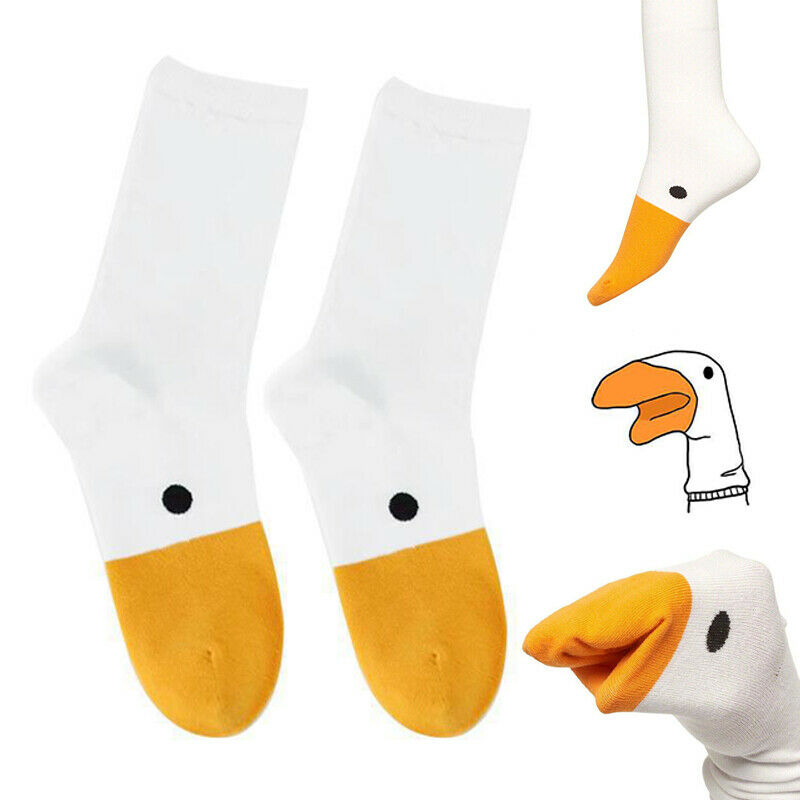 Goose Socks Soft Cotton Unisex Crew Socks by HitMyNeed