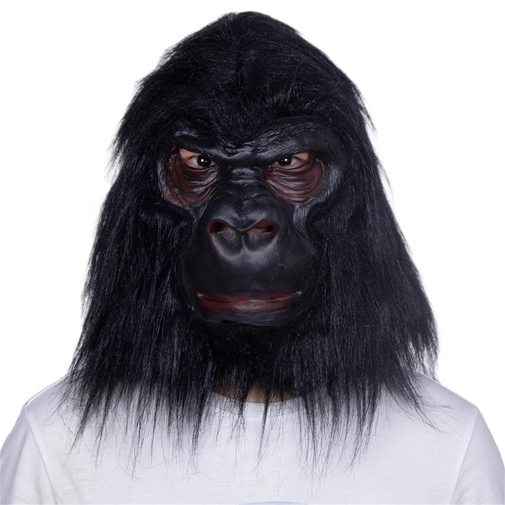 Gorilla Full Head Latex Mask with Realistic Hair by HitMyNeed