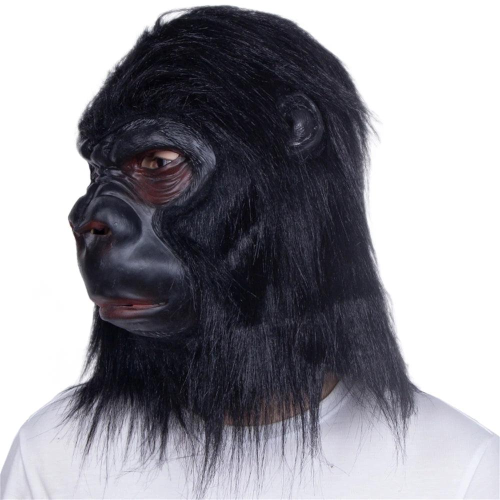 Gorilla Full Head Latex Mask with Realistic Hair by HitMyNeed