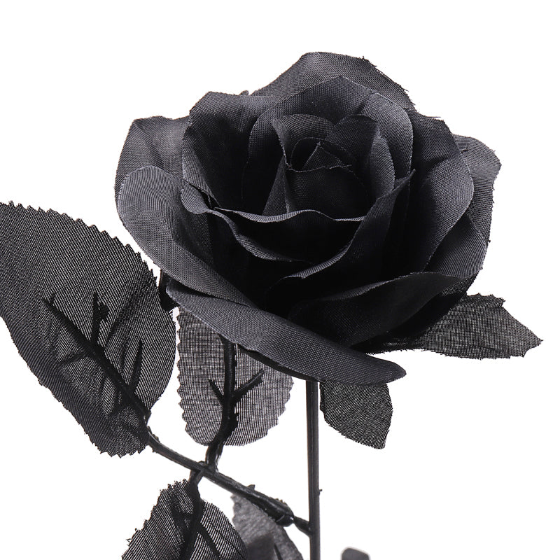 Gothic Artificial Black Roses Bouquet (10 Stems) by HitMyNeed
