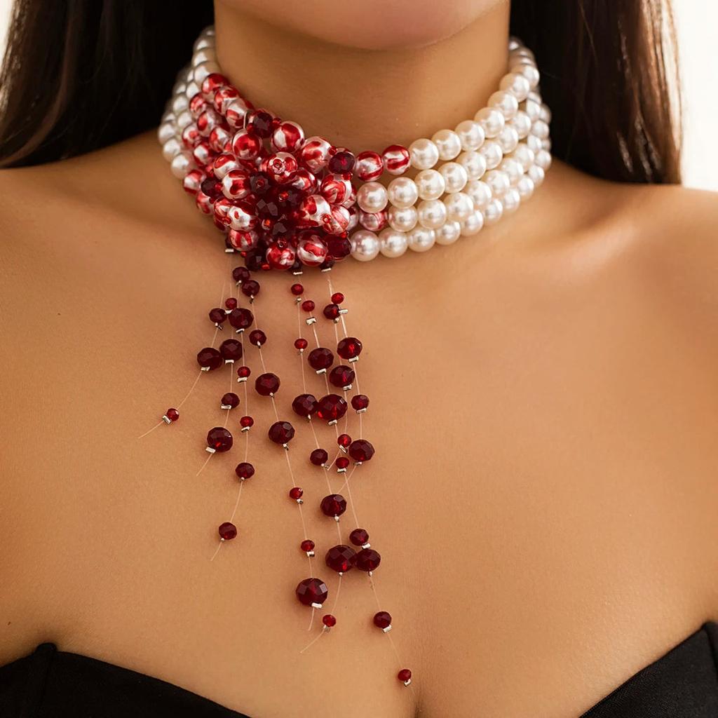 Gothic Dripping Blood Choker Necklace by HitMyNeed