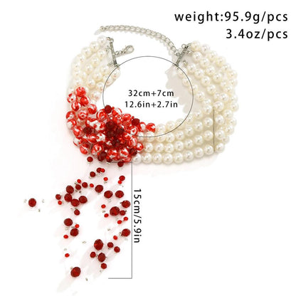 Gothic Dripping Blood Choker Necklace by HitMyNeed