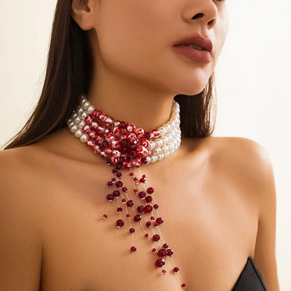 Gothic Dripping Blood Choker Necklace by HitMyNeed