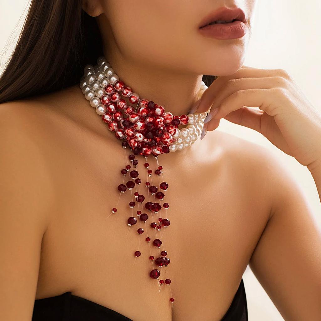 Gothic Dripping Blood Choker Necklace by HitMyNeed