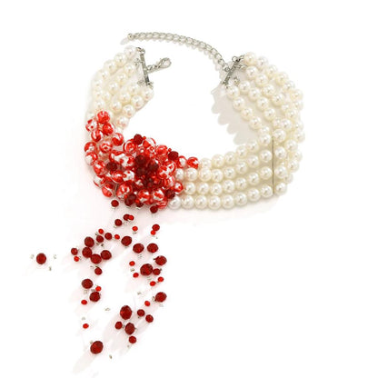 Gothic Dripping Blood Choker Necklace by HitMyNeed