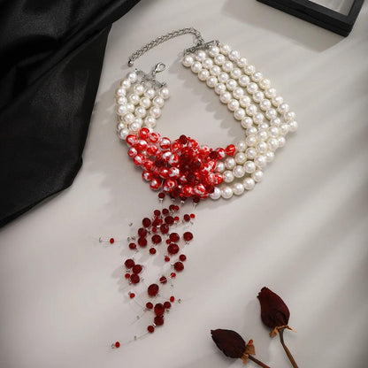 Gothic Dripping Blood Choker Necklace by HitMyNeed