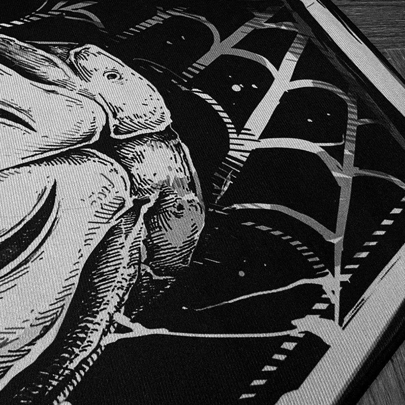 Gothic Halloween Coffin Rug with Non-Slip Backing by HitMyNeed