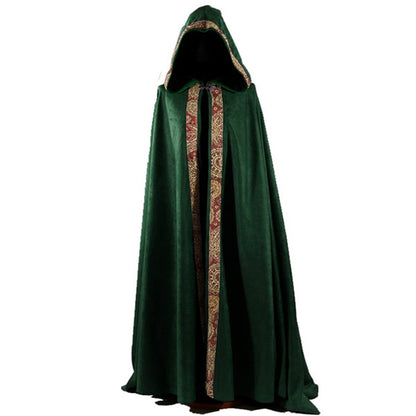 Gothic Hooded Cloak Cape for Halloween & Cosplay green xl by HitMyNeed