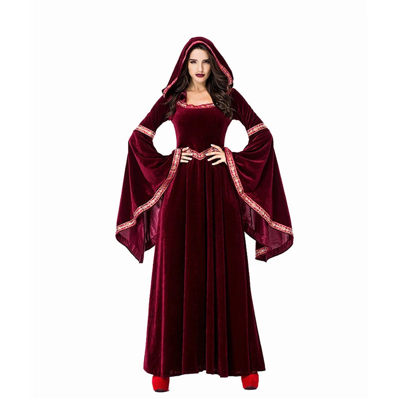 Gothic Hooded Medieval Dress for Cosplay & Weddings m by HitMyNeed