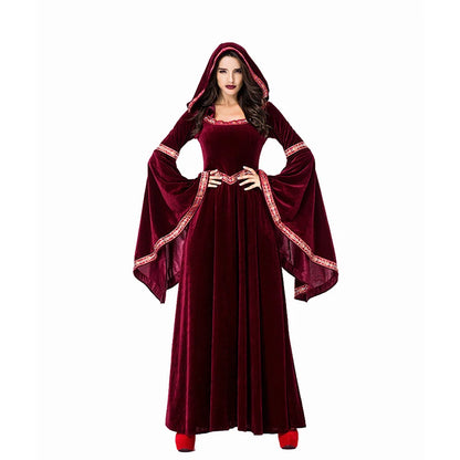 Gothic Hooded Medieval Dress for Cosplay & Weddings m by HitMyNeed