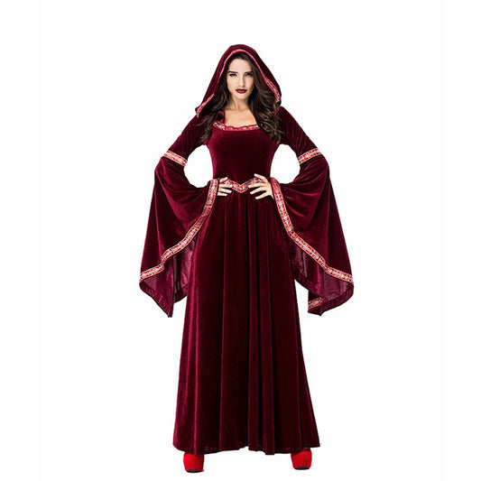 Gothic Hooded Medieval Dress for Cosplay & Weddings m by HitMyNeed