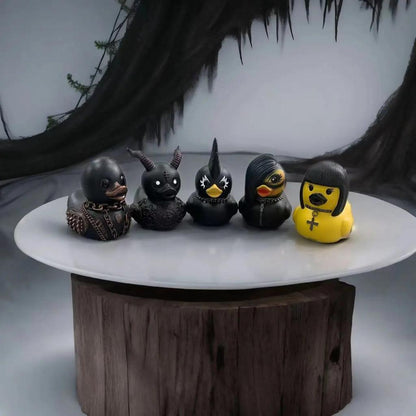 Gothic Punk Duck Resin Figurine Desk Sculpture by HitMyNeed