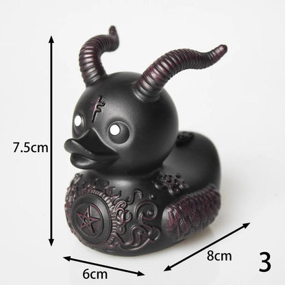 Gothic Punk Duck Resin Figurine Desk Sculpture a by HitMyNeed