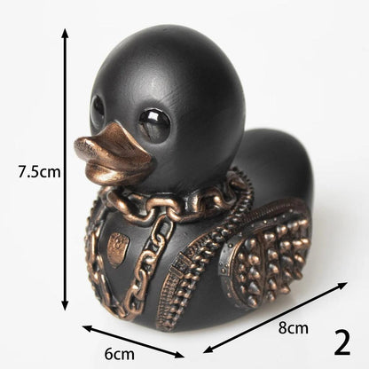 Gothic Punk Duck Resin Figurine Desk Sculpture b by HitMyNeed