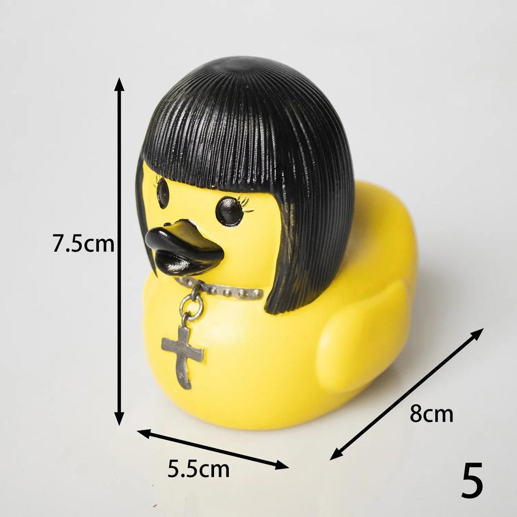 Gothic Punk Duck Resin Figurine Desk Sculpture e by HitMyNeed