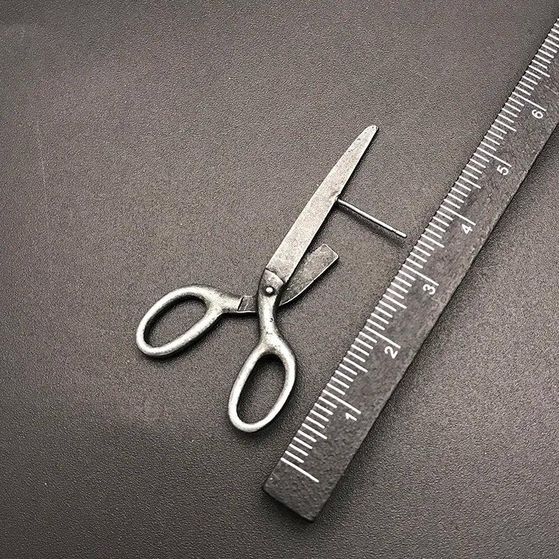 Gothic Scissor Stud Earrings in Silver Tone by HitMyNeed