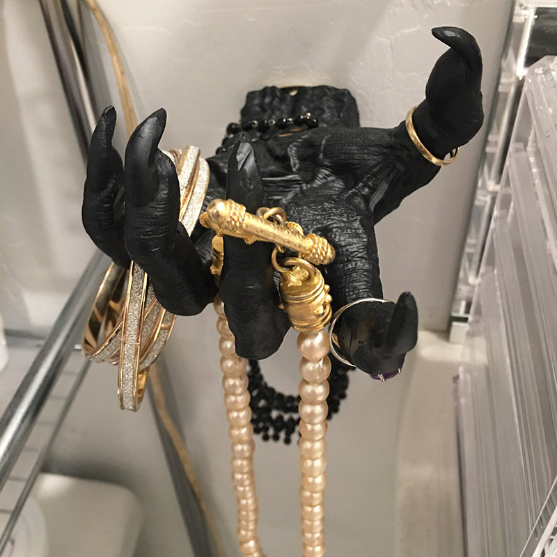 Gothic Witch Hand Wall Hook Resin Sculpture by HitMyNeed