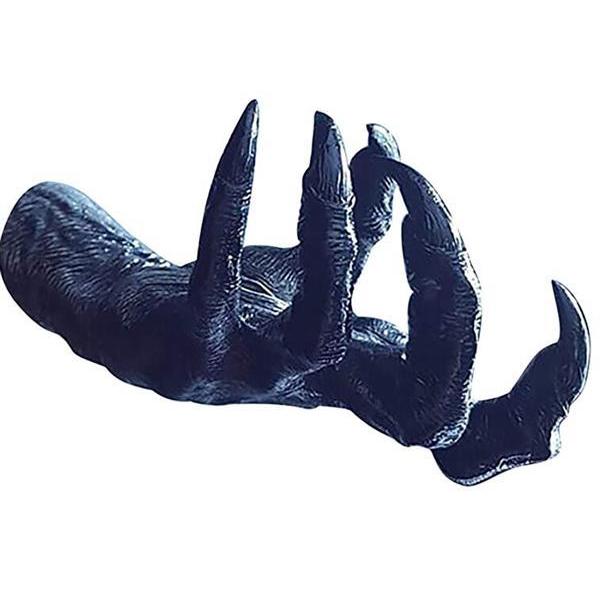 Gothic Witch Hand Wall Hook Resin Sculpture black by HitMyNeed