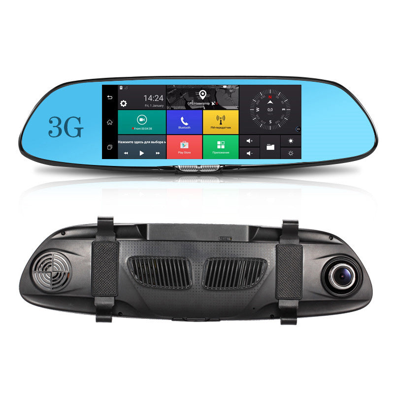 GPS Rear View Mirror Dash Cam with Wi‑Fi & Bluetooth by HitMyNeed