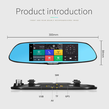 GPS Rear View Mirror Dash Cam with Wi‑Fi & Bluetooth by HitMyNeed