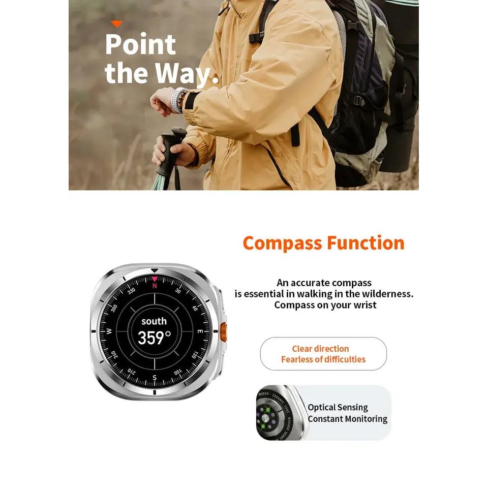 GPS Watch 7 Ultra 47mm AMOLED Smartwatch IP68 by HitMyNeed