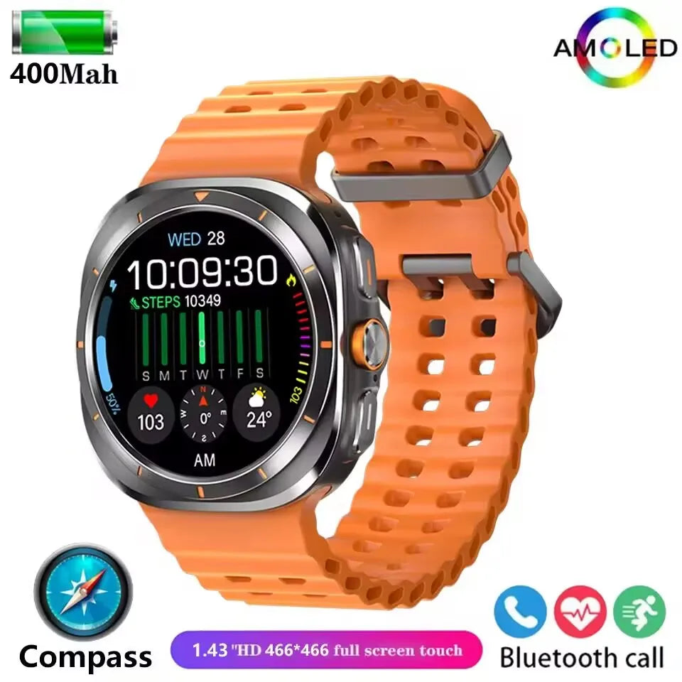 GPS Watch 7 Ultra 47mm AMOLED Smartwatch IP68 orange by HitMyNeed