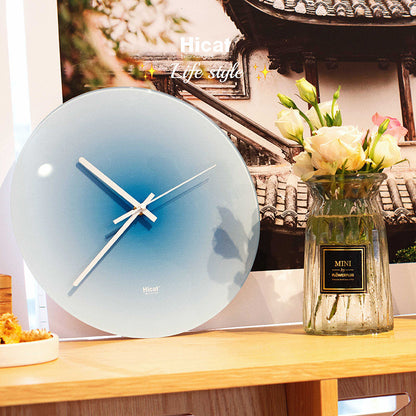 Gradient Glass Sunset Wall Clock, Silent Movement by HitMyNeed
