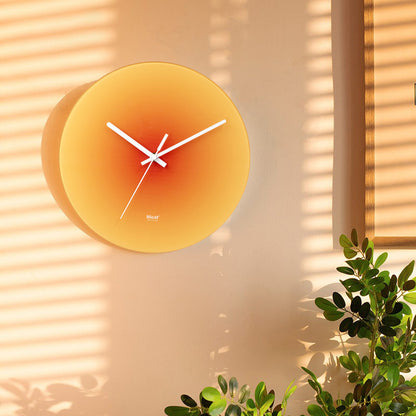 Gradient Glass Sunset Wall Clock, Silent Movement by HitMyNeed