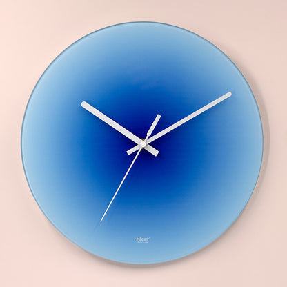 Gradient Glass Sunset Wall Clock, Silent Movement dwithout-battery 14-inch by HitMyNeed