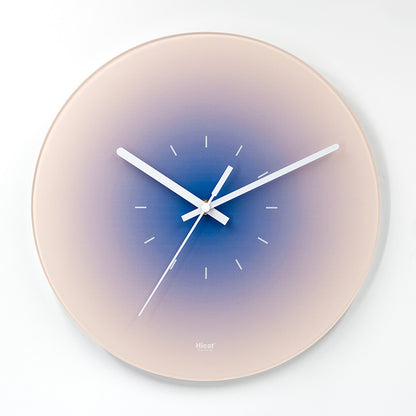 Gradient Glass Sunset Wall Clock, Silent Movement ewithout-battery 14-inch by HitMyNeed