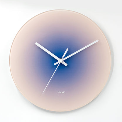 Gradient Glass Sunset Wall Clock, Silent Movement fwithout-battery 12-inch by HitMyNeed