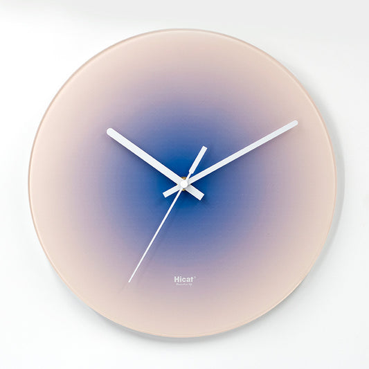 Gradient Glass Sunset Wall Clock, Silent Movement fwithout-battery 12-inch by HitMyNeed