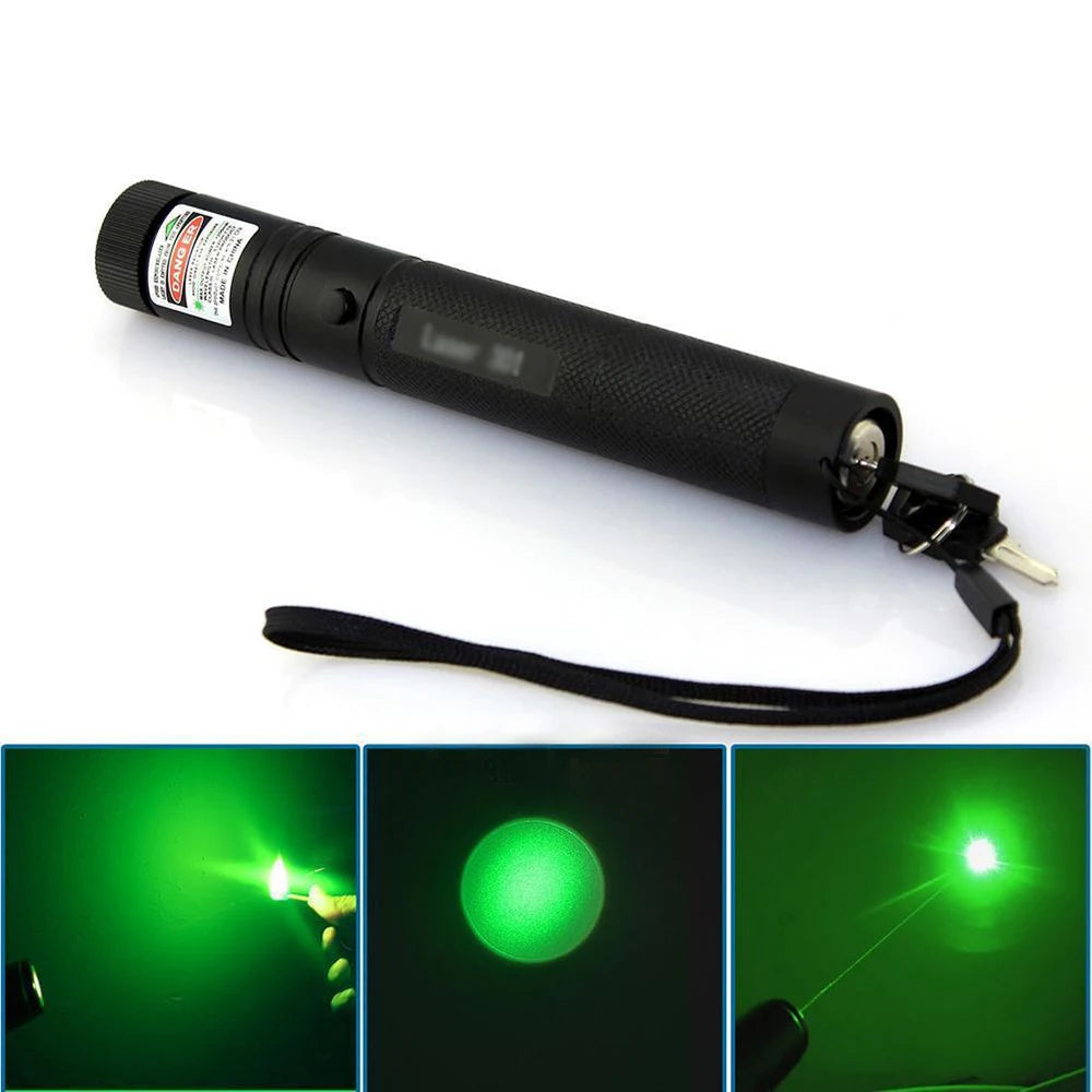Green 532nm Laser Pointer Pen 301 with Safety Keys by HitMyNeed