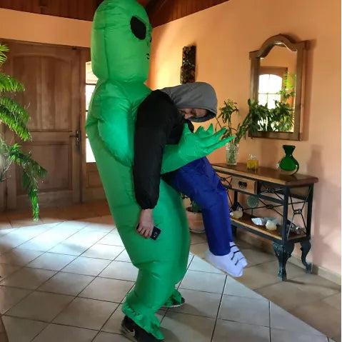 Green Alien Inflatable Costume for Adults & Kids by HitMyNeed