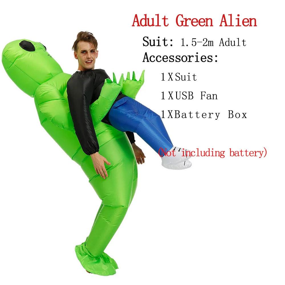 Green Alien Inflatable Costume for Adults & Kids by HitMyNeed