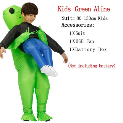 Green Alien Inflatable Costume for Adults & Kids by HitMyNeed