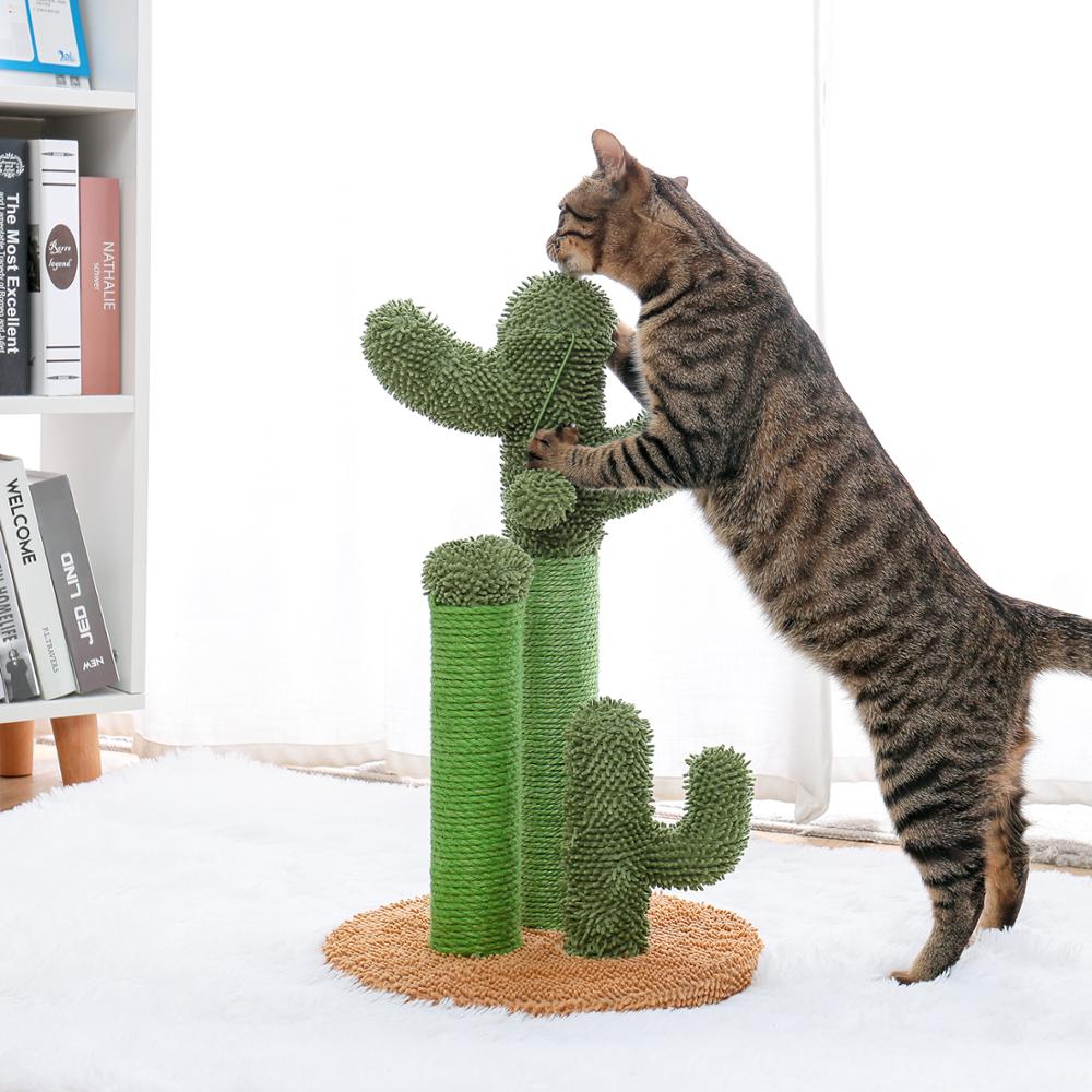 Green Cactus Cat Scratching Post by HitMyNeed