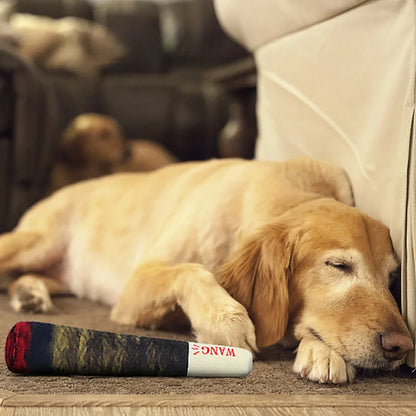 Green Cigar Interactive Plush Sound Toy for Dogs by HitMyNeed