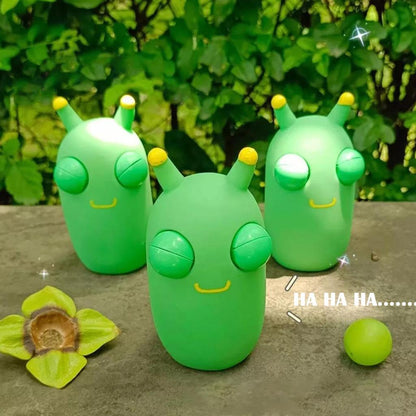 Green Eyeball Caterpillar Squeeze Stress Toy by HitMyNeed