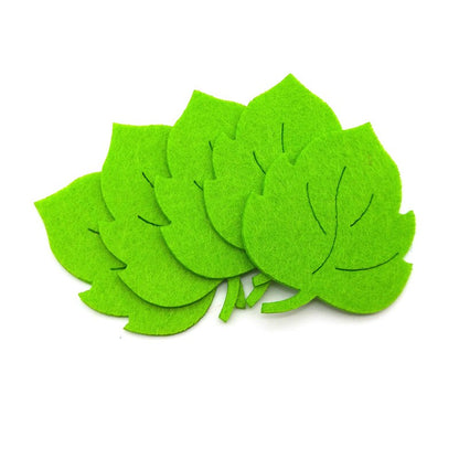 Green Felt Leaves Craft Set, 10 Pack by HitMyNeed