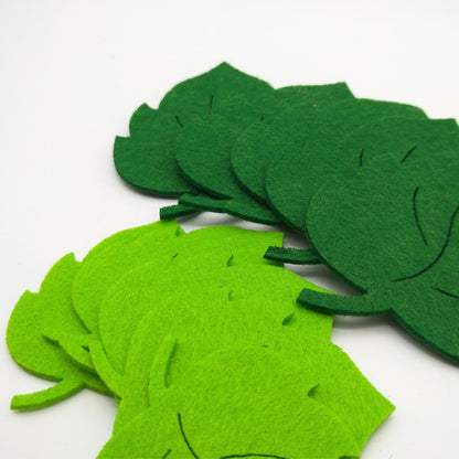 Green Felt Leaves Craft Set, 10 Pack by HitMyNeed