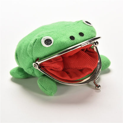 Green Flannel Frog Coin Purse by HitMyNeed