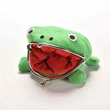 Green Flannel Frog Coin Purse by HitMyNeed