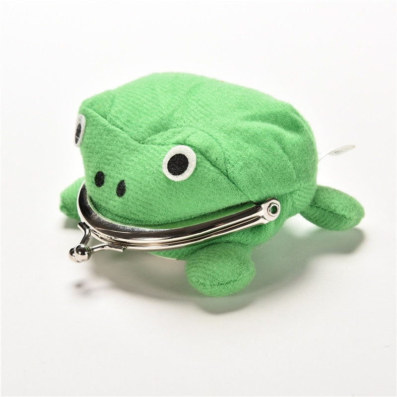 Green Flannel Frog Coin Purse by HitMyNeed